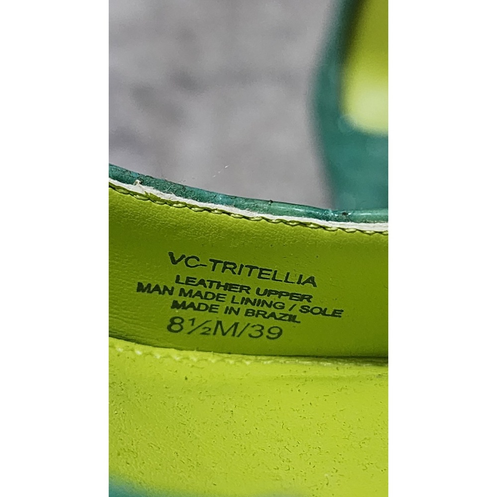 Vince Camuto Women's Tritellia Green Patent Leather Pump - Ocean Size 8.5M - Picture 8 of 10